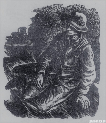 Fiszel Zylberberg, woodcut, A boy (source: www.zchor.org)